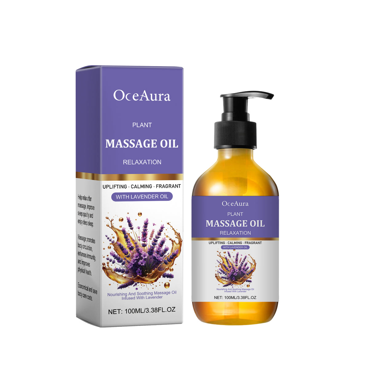OceAura Lavender Body Massage Oil, 100 ml - view 8