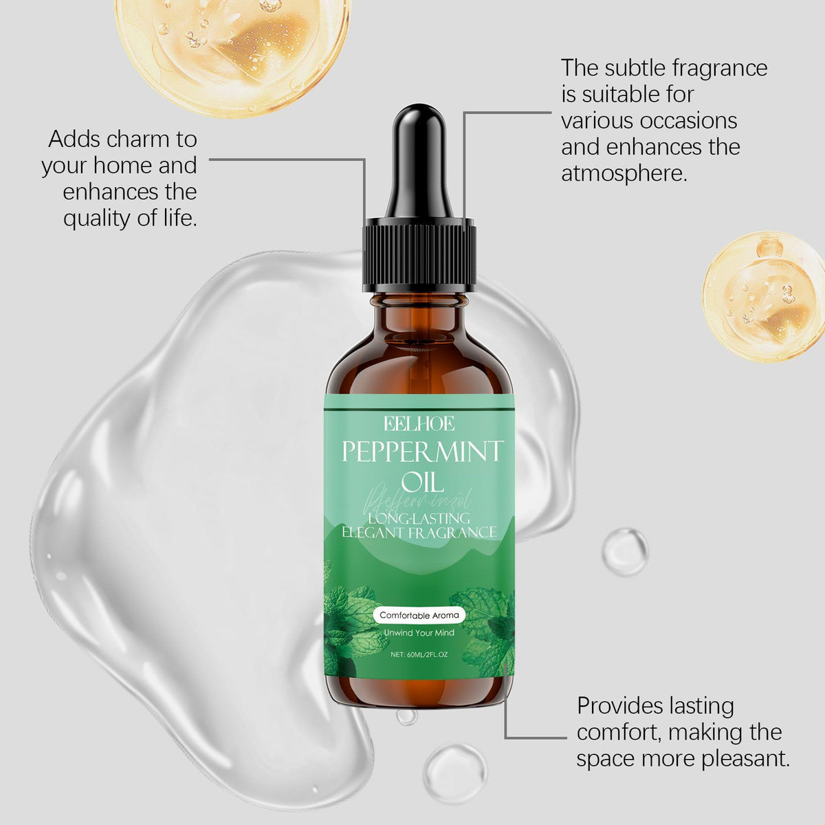 EELHOE Peppermint Home Fragrance Oil, 60 ml - view 5